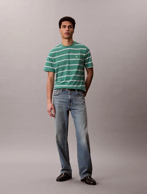 تیشرت یقه گرد راه‌راه مردانه Easy Stripe Calvin Klein