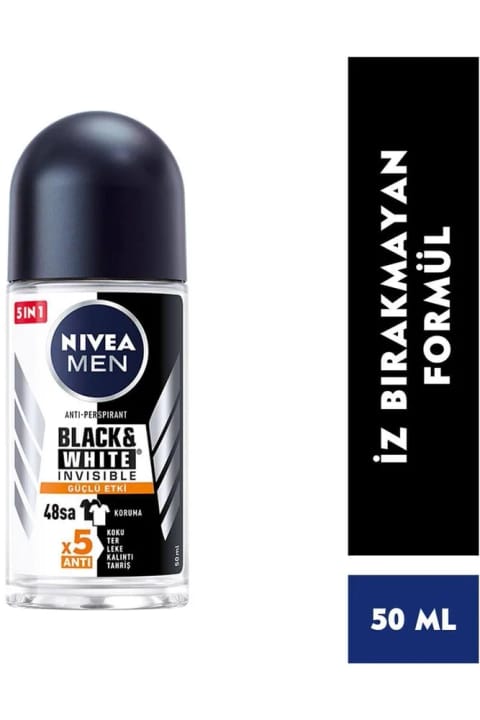NIVEA Men Black & White Roll On Invisible محافظت قوی