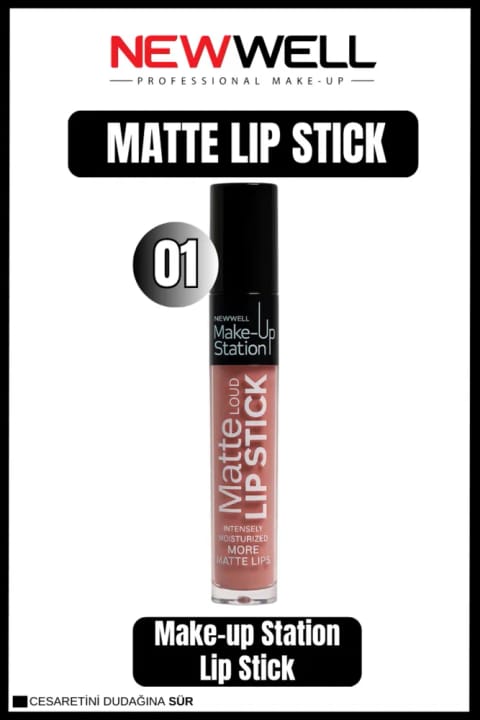 New Well رژ لب مایع مات Make-up Station 01