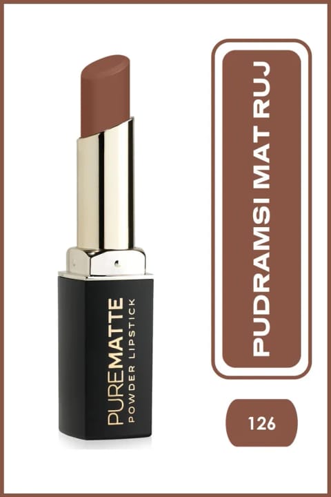 Golden Rose Pure Matte Powder Lipstick شماره ۱۲۶ - رژ لب مات پودری