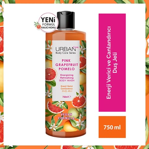 Urban Care دوش ژل Refresh و مرطوبکننده گریپفروت صورتی و پوملو 750 میلیلیتر