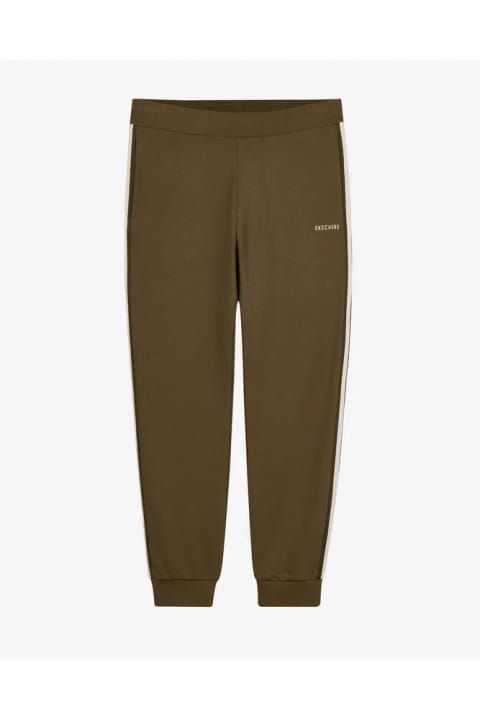 شلوار جاگر مردانه SKECHERS مدل M LW Stripe Sweatpant رنگ خاکی کد S2610104-0255