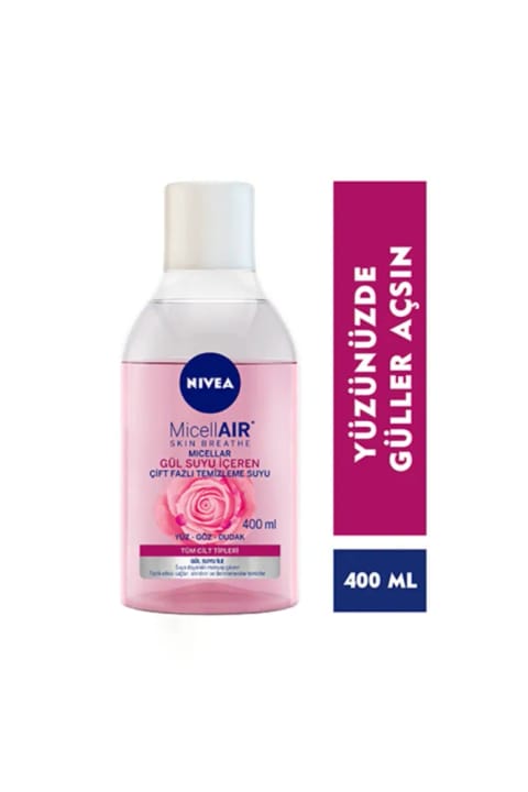 NIVEA میسلار واتر دو فاز پاککننده آرایش با عصاره گل رز 400 میلیلیتر