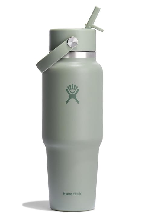 فلاسک آب Hydro Flask مدل سفر با نی و درپوش پهن - 946 ml (32 Oz) - رنگ Agave ...