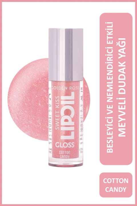 گلدن رز Sweet Kiss Lip Oil Gloss براقکننده لب شماره 01 پنبه شیرین