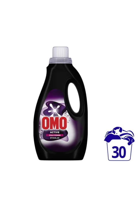 Omo Active Cold Power مایع لباسشویی مخصوص لباس‌های مشکی ۱۵۰۰ میلی‌لیتر
