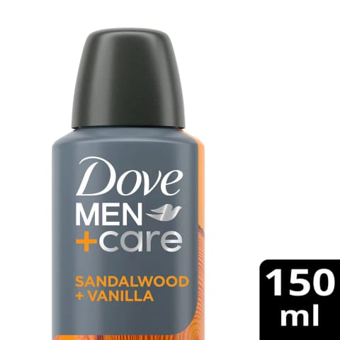 Dove Men +Care Advanced Sandalwood Vanilla دئودورانت اسپری مردانه ۱۵۰ میلی‌لیتر