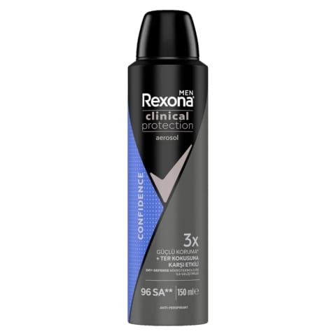 Rexona Men Clinical Protection اسپری ضدتعریق مردانه Confidence 150 میلی‌لیتر