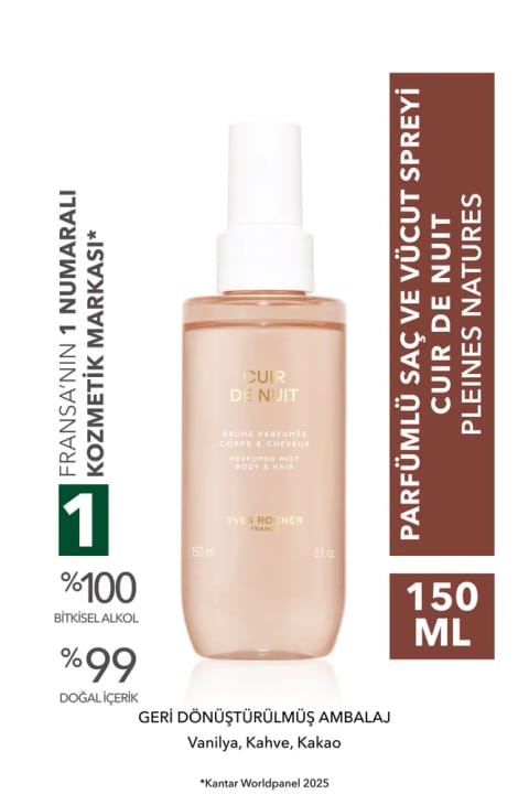 Yves Rocher اسپری معطر مو و بدن Cuir de Nuit — Pleines Natures