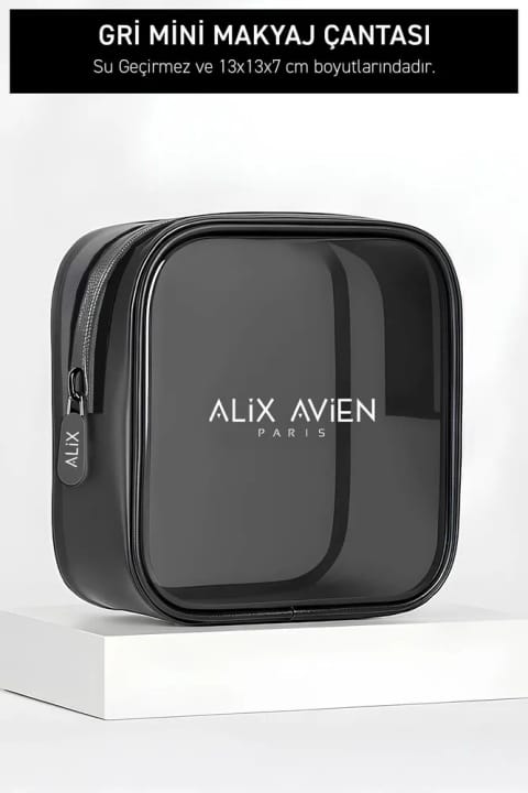 کیف آرایشی مینی طوسی Alix Avien