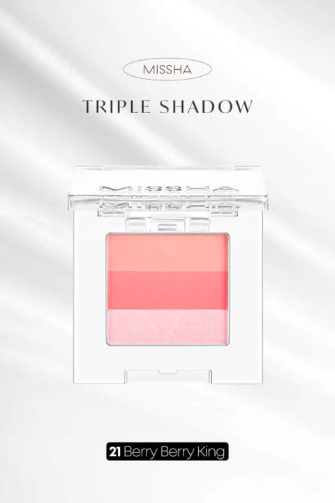 Missha سایه چشم سه‌رنگ Triple Shadow با بافت نرم و بدون پودرریزی (21 B...