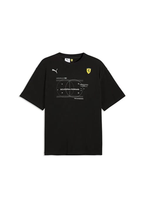 تی‌شرت آستین کوتاه روزمره مردانه Puma Ferrari Premium Tee مشکی 63423101
