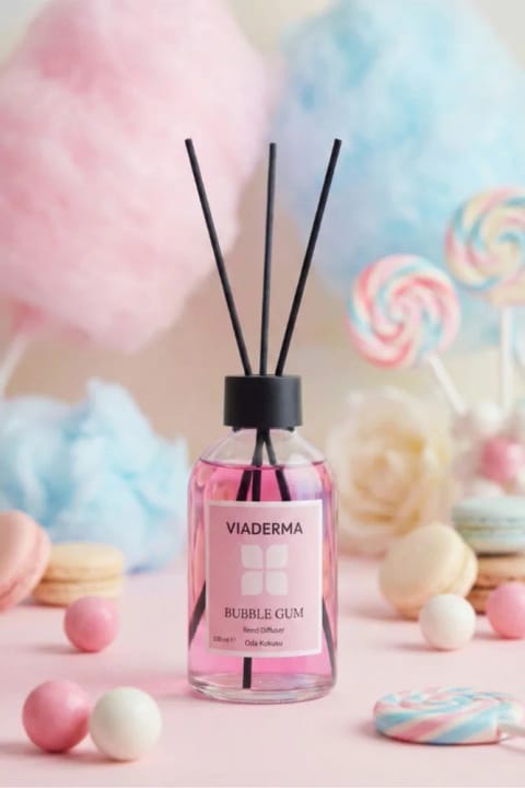 Viaderma خوشبوکننده اتاق با چوب بامبو عطر آدامس بادکنکی 100 میلی‌لیتر - طبیعی، مطبوع و ...