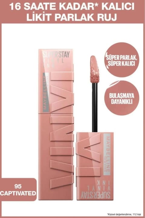 Maybelline New York Super Stay Vinyl Ink رژ لب مایع براق ماندگار بلندمدت 95...