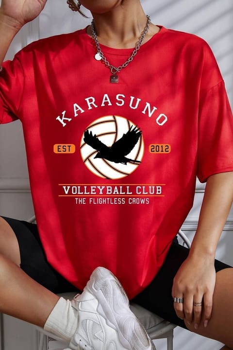 تی‌شرت چاپی Karasuno یونیسکس uyguntarz