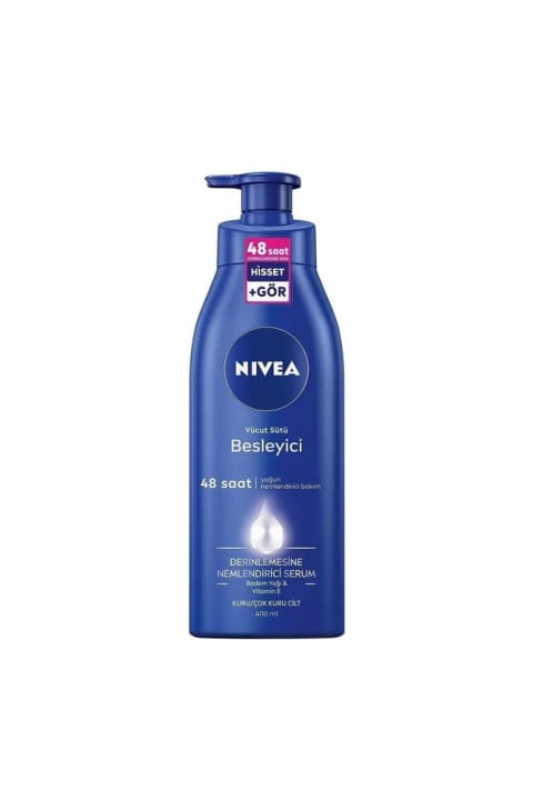 NIVEA لوسیون بدن مغذی 400 میلی‌لیتر، مخصوص پوست خشک و خیلی خشک، 48 ساعت آبرسانی