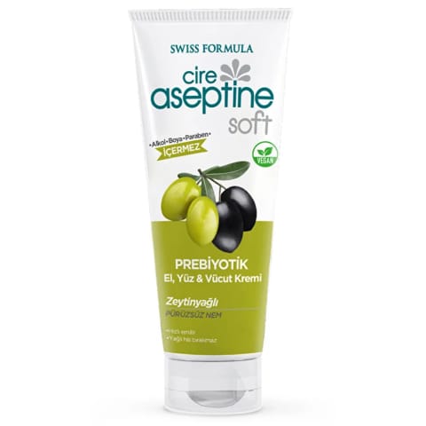 Cire Aseptine Soft کرم مرطوبکننده و نرمکننده با روغن زیتون و پروبیوتیک ۷۵ میلیلیتر