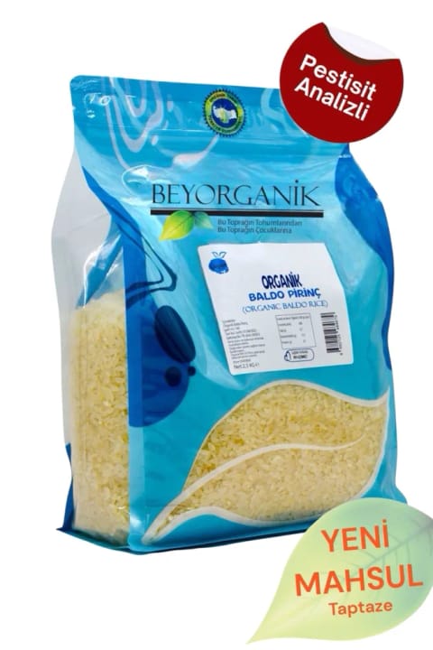 BEYORGANİK برنج ارگانیک بالدو ۲.۵ کیلوگرم (دارای آنالیز سموم و آفلاتوکسین)