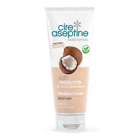 Cire Aseptine Soft کرم نرمکننده پریبیوتیک نارگیل ۷۵ میلیلیتر