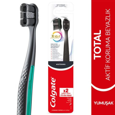 Colgate Total Whitening مسواک 1+1 (نرم)