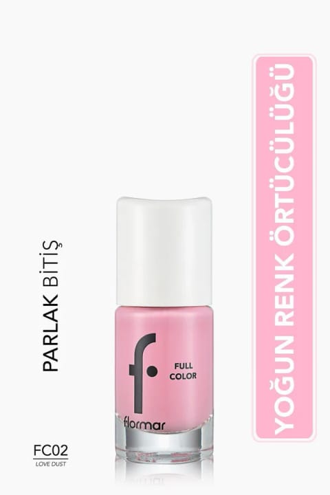 لاک ناخن براق و پرپیگمنت فلورمار - Full Color Nail Enamel - Fc02 Love Dust