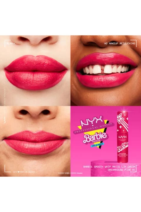 رژ لب مایع مات NYX Professional Makeup Barbie Smooth Whip رنگ Perfect Day Pink