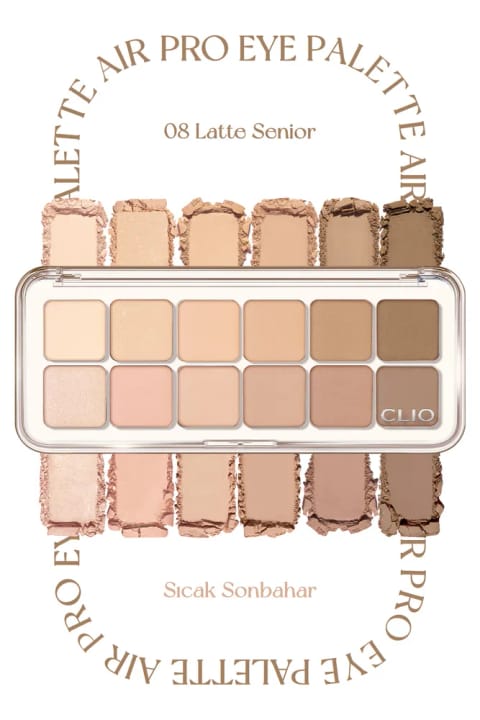 پالت سایه چشم CLIO Pro Eye Palette — 08 Latte Senior