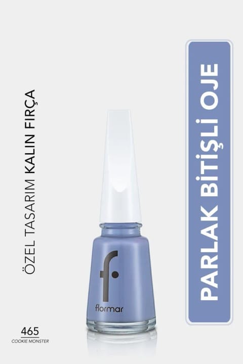Flormar براق ناخن (آبی) - Nail Enamel - 465 Cookie Monster