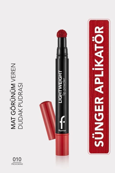 Flormar پودر لب مات با بافت سبک (قرمز)
