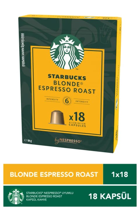کپسول قهوه Starbucks By Nespresso Blonde Espresso Roast ۱۸ عددی
