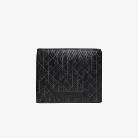 کیف پول مردانه مشکی روکش‌دار Calvin Klein مدل Emblem