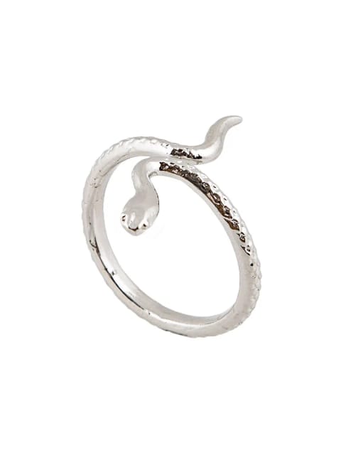 انگشتر نازک مارپیچ مار - Silver