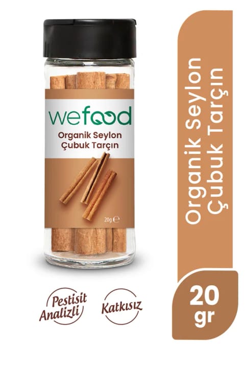 Wefood ارگانیک دارچین سیلان چوبی ۲۰ گرم
