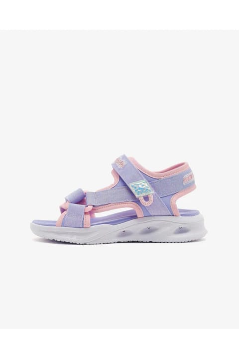 SKECHERS SOLA GLOW SANDAL دختر بزرگ کفش صندل بنفش چراغ‌دار 303024L LVLP
