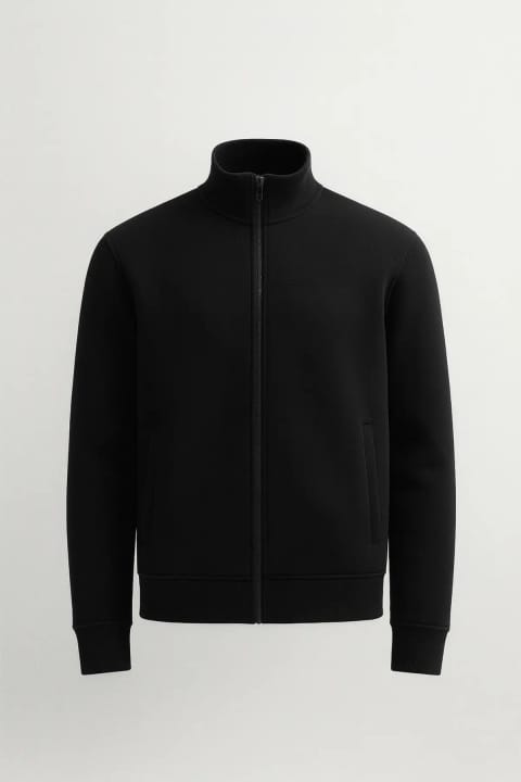 سویشرت مردانه Valiberta Marcel مدل Regular Fit با زیپ، جیب کانگورویی و سهخط شاردون