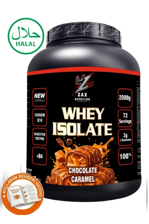 zax nutrition Whey Isolate کارامل شکلاتی پرمیوم ۲۰۰۰ گرم