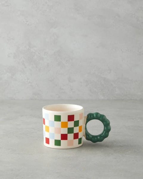ماگ سرامیکی Checkerboard ۲۶۰ میلی‌لیتر رنگارنگ
