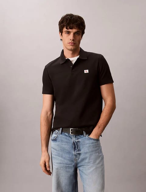 پولوشرت مردانه Microwaffle Heritage Calvin Klein