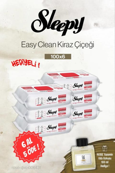 Sleepy 100'lu Kiraz Çiçeği 6 Al 5 Öde, Rosie Yasemin Oda Kokusu