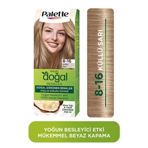 Palette رنگ موی دائمی رنگ‌های طبیعی 8-16 بلوند خاکستری