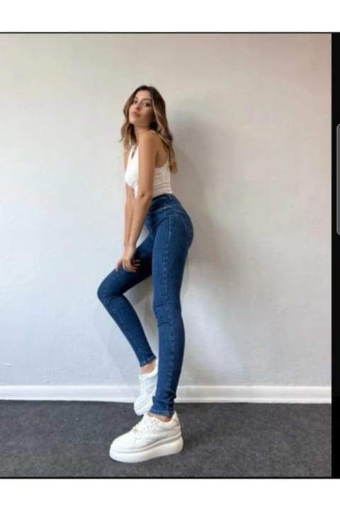 Livik Emmiy شلوار جین اسکینی بدون رنگپریدگی مدل جمعکننده و لاغرکننده