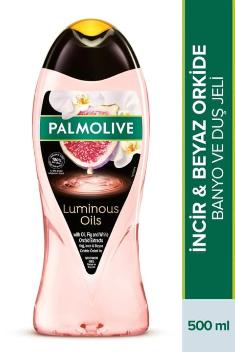 Palmolive Luminous Oils ژل حمام و دوش با عصاره انجیر و ارکیده سفید ۵۰۰ میلی‌لیتر
