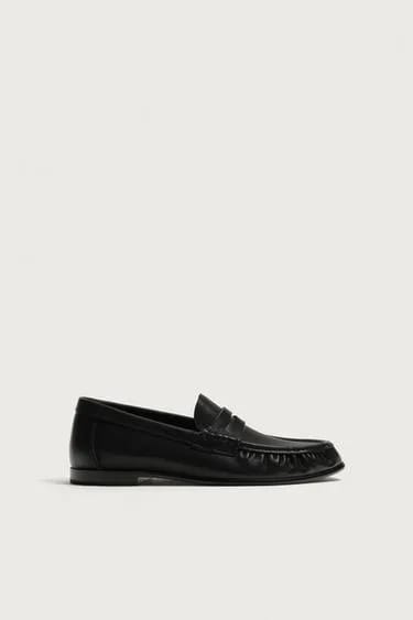 Zara لوفر پنی چرمی