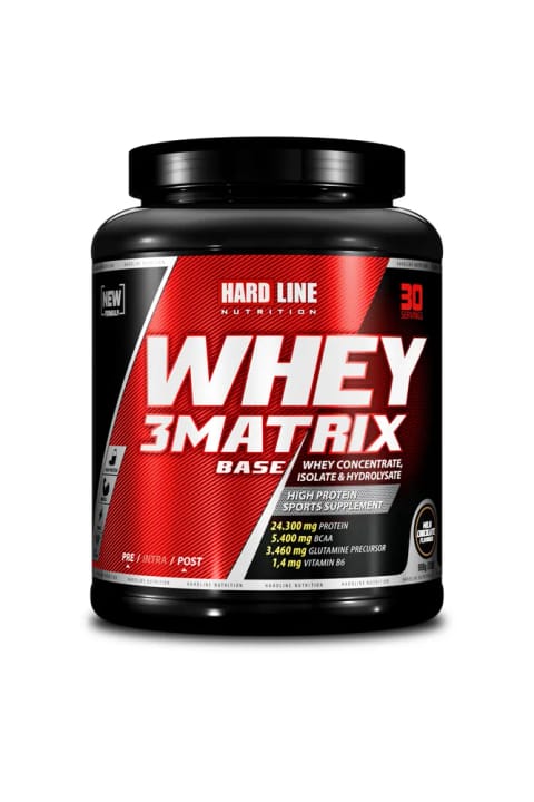 پروتئین وی هاردلاین مدل Whey3 ماتریکس بیس طعم شکلات شیری 908 گرم (حلال)