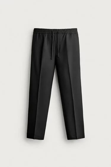 Zara شلوار راحتی جگر کمر کش