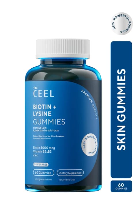 ویتاسییل ویتامین مو و ناخن جویدنی گامی Biotin، لیزین، زینک