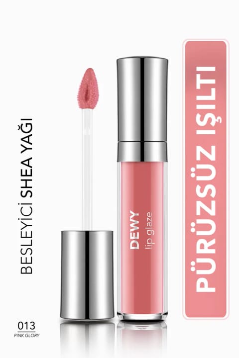 Flormar Dewy Lip Glaze مرطوب‌کننده نیمه شفاف براق کننده لب — 013 Pink Glory