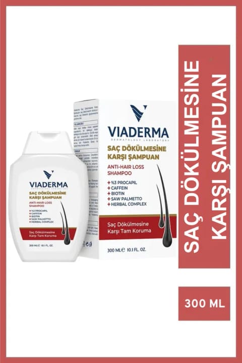 Viaderma شامپو ضد ریزش مو برای استفاده روزانه ۳۰۰ میلی‌لیتر - تقویت‌کننده و...