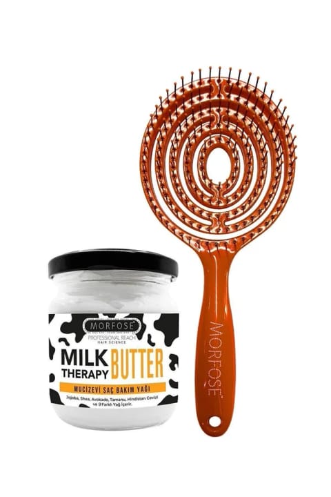 مورفوز برس موی بیضی با کرم معجزهآسای درمان مو حاوی Milk Therapy Butter