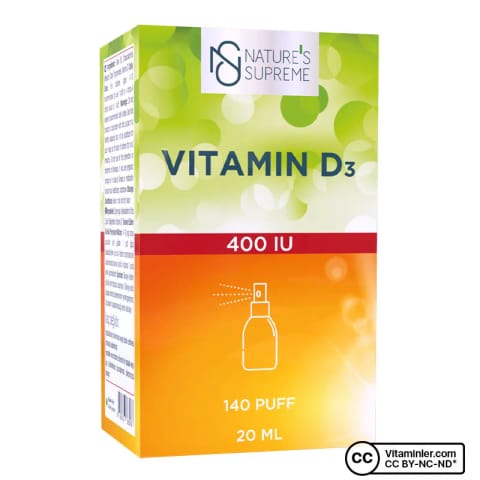 Nature's Supreme Vitamin D3 400 IU 20 میلی‌لیتر اسپری و قطره